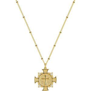 Women Gold Pendant 14K Plated Dainty Chain Simple Tiny God Religious Jewelry